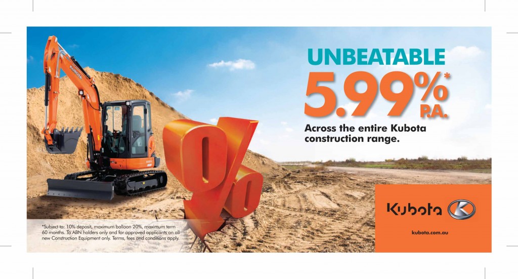 Great Finance Deals on Kubota Construction at Airpower