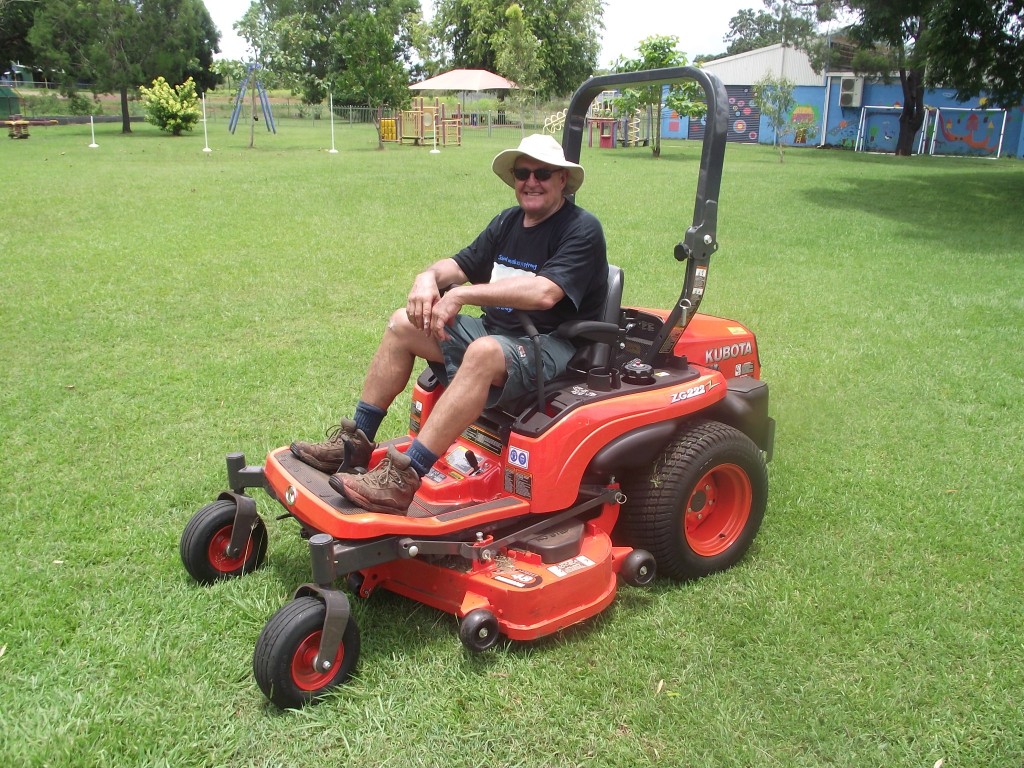 Phil and his favourite colleague, Kubota ZG222